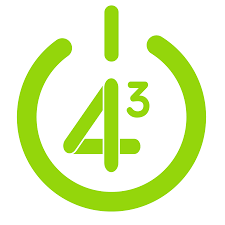 logo 4puissance3, espaces coworking